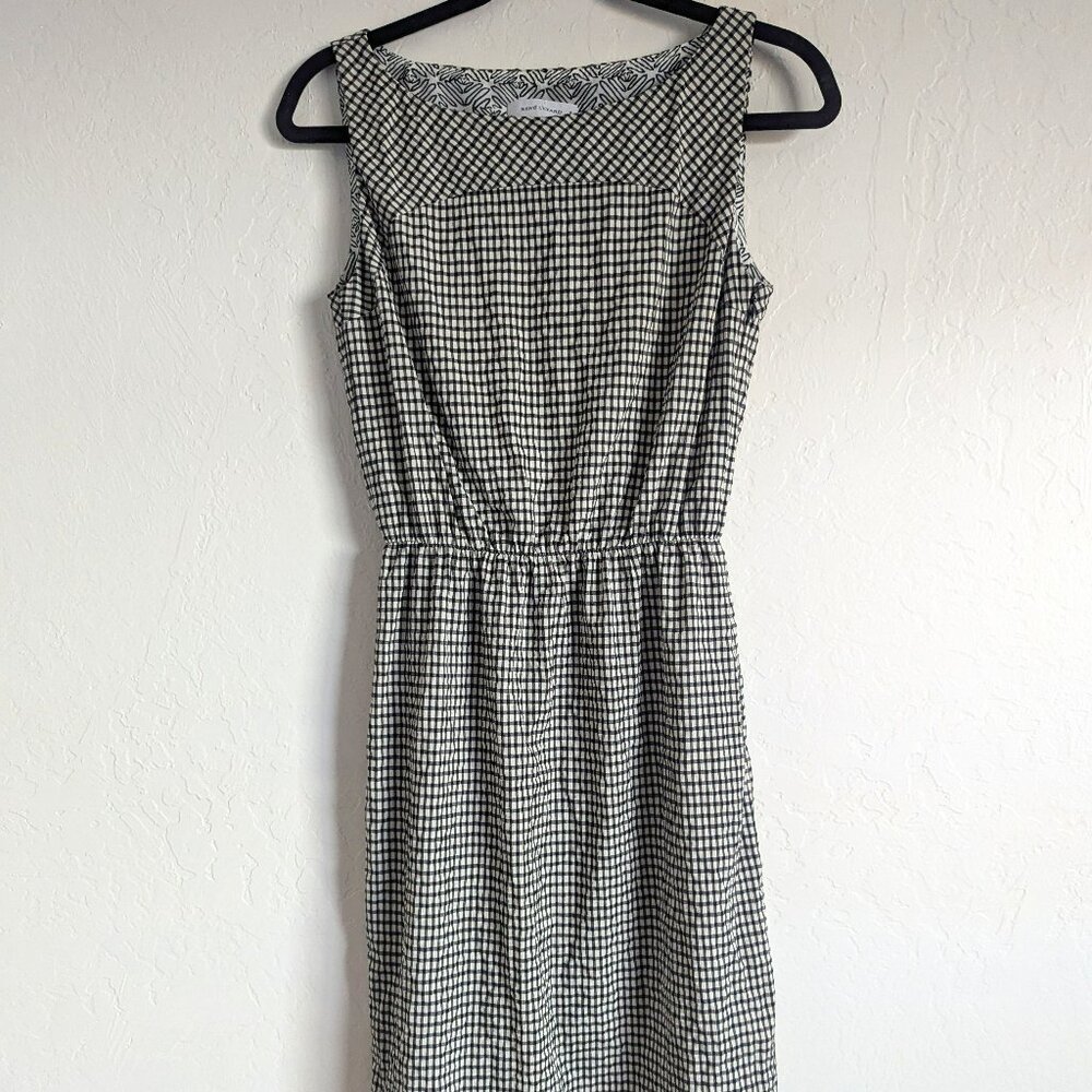 RENE LEZARD Wool Cotton Gingham Dress